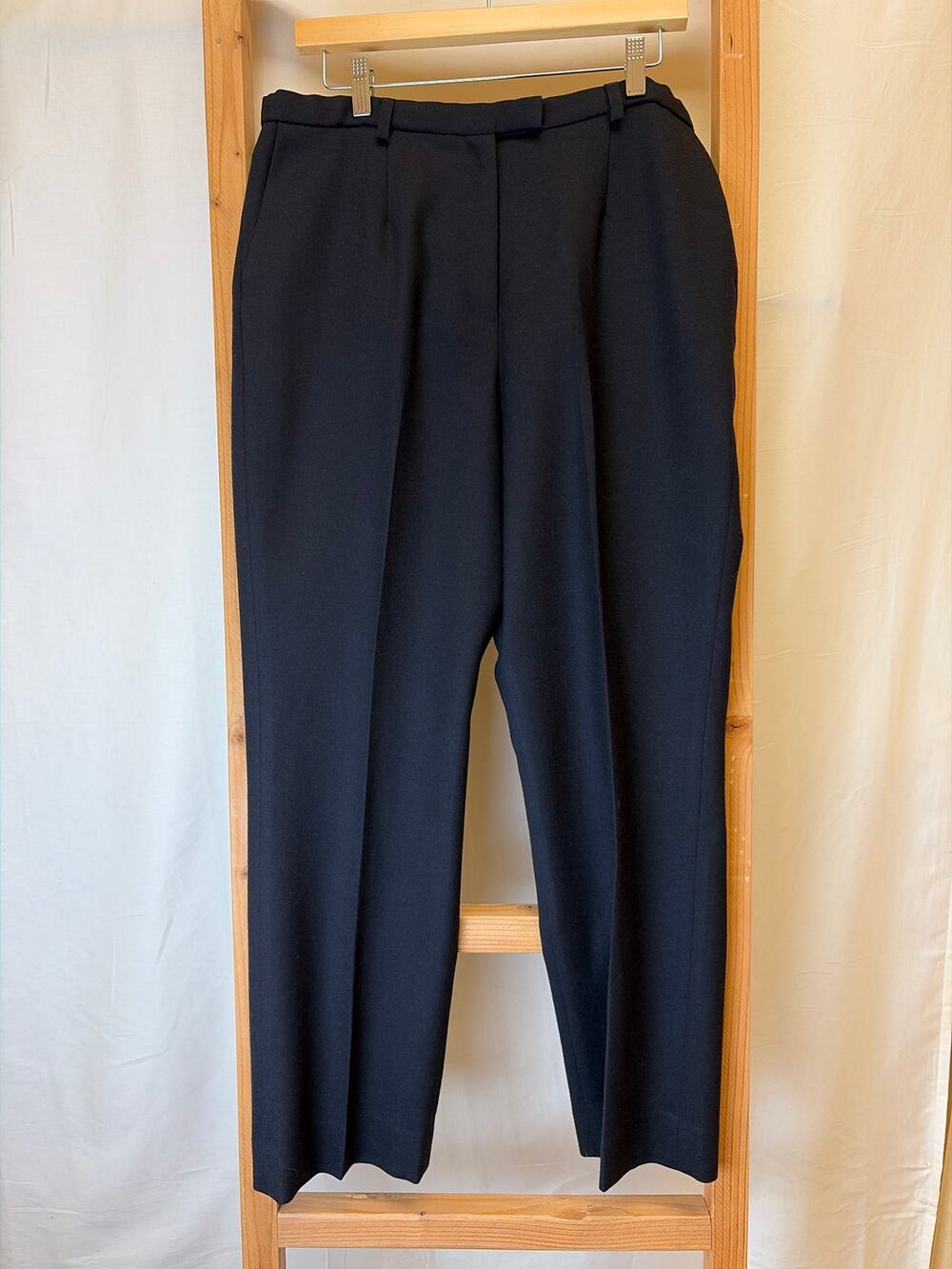 Vintage Pendleton Navy Flat Front 100% Wool Pants #0473 SZ 10